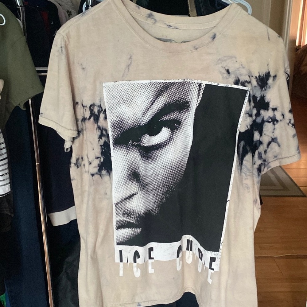 ICE CUBE Vintage Control Industry LA Cotton Tie Dye Graphic T-Shirt